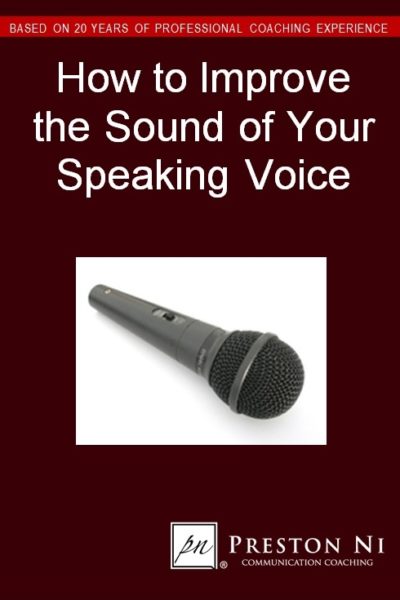 How to Improve the Sound of Your Speaking Voice